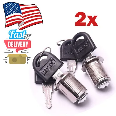 2X Cam Lock/Cabinet Lock/Toolbox Latch/Drawer Lock Cam 20mm W/ Keys • $10.96