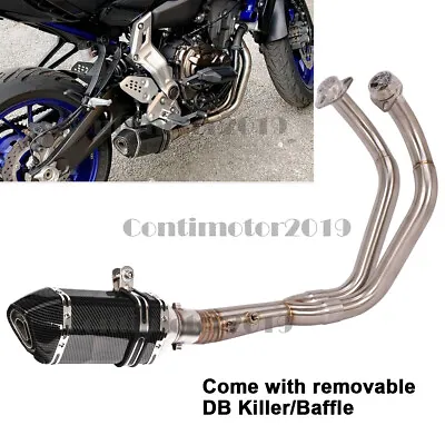 Full System Exhaust Pipe Muffler For YAMAHA MT-07 MT07 R7 2022-2023  • $163.99