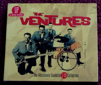 THE VENTURES~THE ABSOLUTELY ESSENTIAL 3-CD COLLECTION Classic Surf Guitar • $12.93