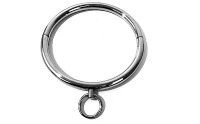 17  Stainless Steel Collar Locking Thick O Ring Neck Choker - CuffStore  • $79.99
