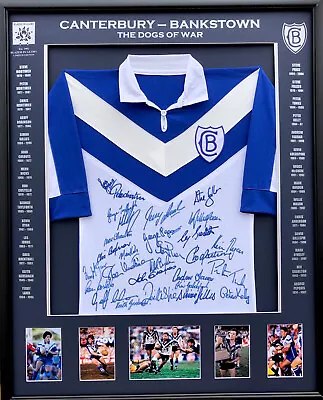 $550 • Buy Blazed In Glory - Canterbury Bankstown Bulldogs Legends - NRL Framed Jersey