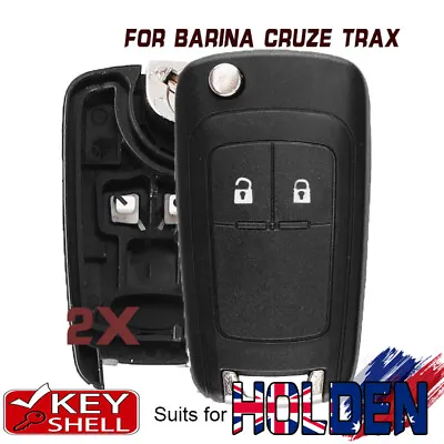 2x Flip Remote Key Shell Case 2B For Holden Colorado RG Barina Cruze 2012 - 2016 • $19.90