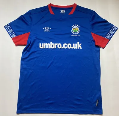 LINFIELD FC BELFAST Home Shirt Jersey UMBRO 2019/2020   Northern Ireland Adult L • £49