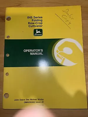 John Deere 845 Ser. Folding Row-Crop Cultivators Operator's Manual OM-N200362 J2 • $7.99