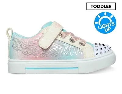 Sketchers Girls Twinkle Toes Sparks Winged Magic Light Up Shoes Size 11 US 10 UK • £35.58