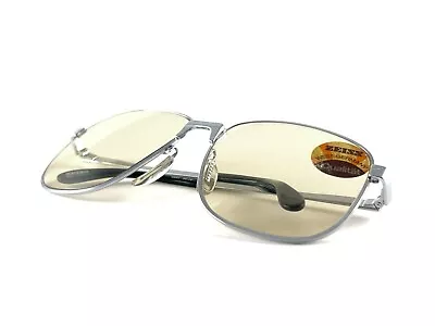 New Vintage Zeiss 9047 Silver Oversized Sunglasses 70's Made In West Germany • $399