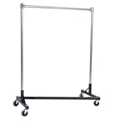 $220.18 • Buy Z-rack, Heavy Duty Clothes Rack 48  L X 60  Uprights, Single Rail Black 248601