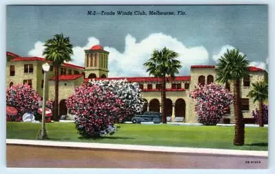 MELBOURNE Florida FL ~ TRADE WINDS CLUB C1940s Brevard County  Postcard • $7.98