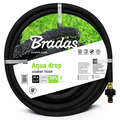 Landscape Grade Thick Walled Porous Pipe/drip Line/leaky Hose/soaker Hose1/2  • £3.99