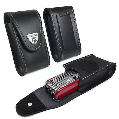 £28.99 • Buy Personalised Victorinox Leather Swiss Army Knife Pouch Belt Loop 5-8 Layers -Blk