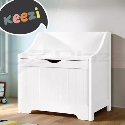 Keezi Kids Toy Box Chest Storage Blanket Children Clothes Room Organiser Square • $59.95