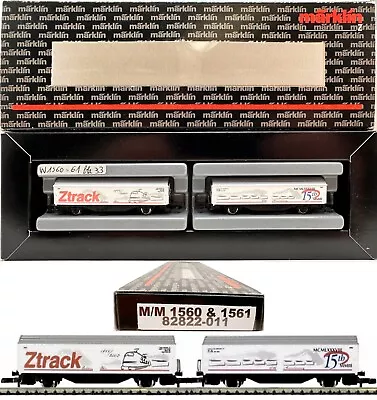 Marklin Z Scale M/M 1560 & 1561   2 COLLECTOR SLIDING WALL BOXCAR SET  Box  C8 • $49.95