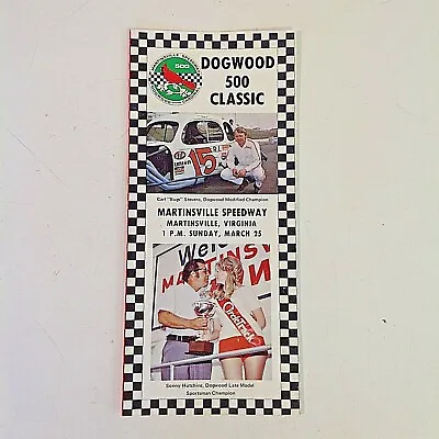 Vtg 1973 Dogwood 500 Classic Cardinal Martinsville Speedway Ticket Brochure VA • $10.99