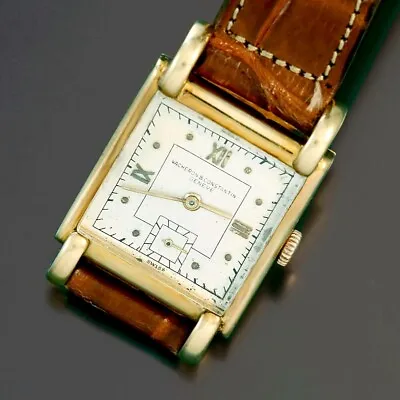 $3500 • Buy Vacheron Constantin Gold Wristwatch | Classic Curved Lugged 18K Gold Case