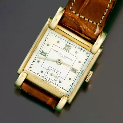$3500 • Buy Vacheron Constantin Gold Wristwatch | Classic Curved Lugged 18K Gold Case