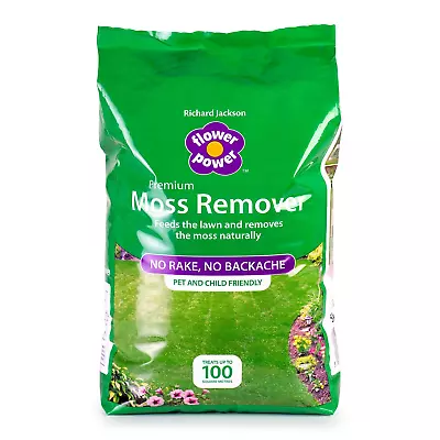 Richard Jackson Flower Power Moss Remover & Lawn Feeder Organic Premium High Po • £41.71