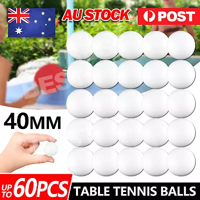 30/60pcBag Table Tennis Balls 40mm Diameter Pong Ball Training AU Competitio New • $14.45