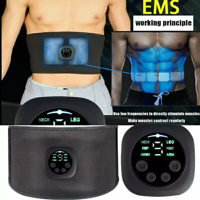 ABS Stimulator Muscle Toner EMS Abdominal Toning Belt Body Fitness Trainer USA • $19.57