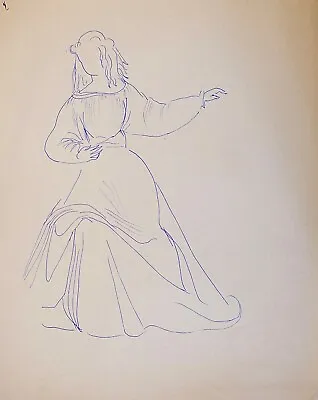 Janine JANET - Original Drawing - Ink - Women's Costume Project 10 • £80.91