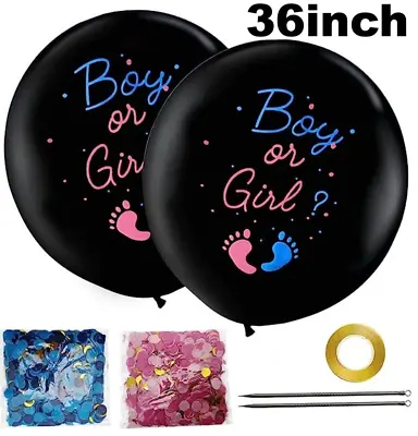 36  Large GENDER REVEAL Confetti Baby Shower Decorations Balloon Giant  • £2.99