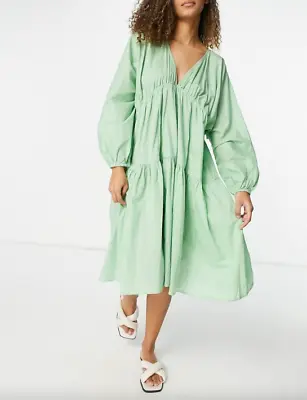 ZULU & ZEPHYR Midi Dress 100% Organic Cotton Mint Green Size AU 12 / US 8 EUC • $62.10