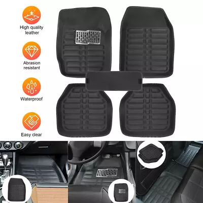 5PCS Auto Car Floor Mats Carpet PU Leather Liner Foot Pad Heavy Duty All Weather • $28.60