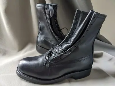 Vintage 1980s Combat Boots BILTRITE Insulated 7.5 D Black Leather US ARMY • $49.95