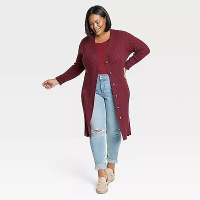 Women's Rib Duster Cardigan - Ava & Viv • $15.99