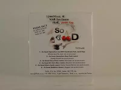 SPOONFACE AND WAH SYNDICATE FT JANET KAY SO GOOD (D98) 6 Track Promo CD Single P • £5.32