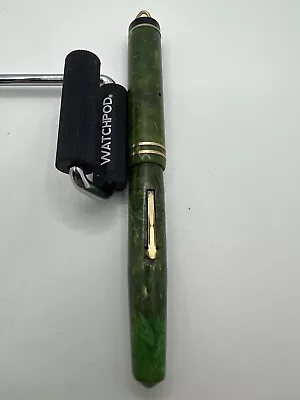 VINTAGE Wahl Eversharp Green Marble Celluloid Fountain Pen *MISSING TIP* • £20.90