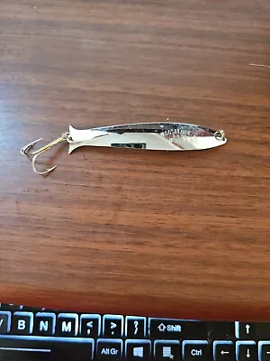 Vintage 3/8 Oz. Silver Mooselook Wobbler Fishing Lure • $8