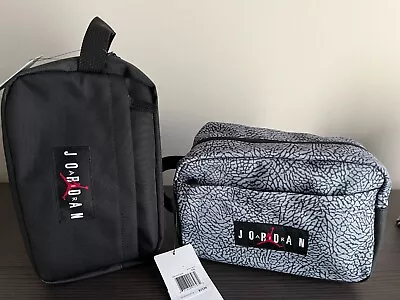 Nike Air Jordan Travel Dopp Kit Clutch Zip Bag Toiletries Jumpman Black Or Camo • $33