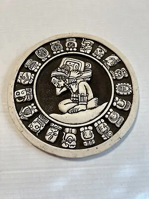 Vintage Mayan Stone Calendar Haab Plaster Wall Hanging Aztec Plaque 8” Read • $15.90