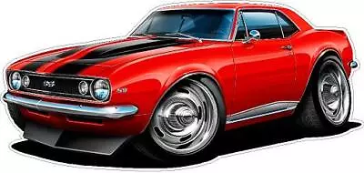 Wall Decal Compatible With 1967 Chevy Camaro SS 396 Cartoon Car Boys Room Garage • $25.99