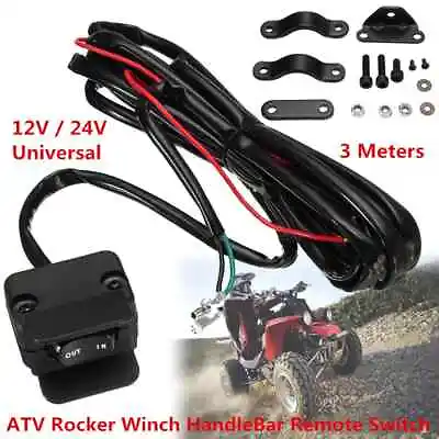 1x Universal ATV/UTV Winch Rocker Switch Handlebar Control Line Warn Accessories • $16.10