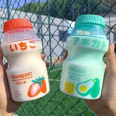 BPA Free Sports Shaker Bottle Travel Tea Cup Plastic Water Bottle Yakult Shape • $14.62