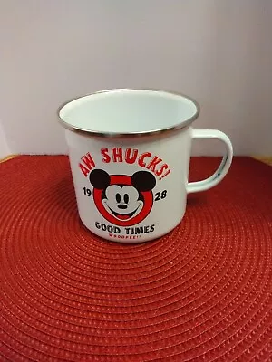 Disney Mickey Mouse Collectible Enamel Camper Coffee Mug 21 Oz. Cup • $13