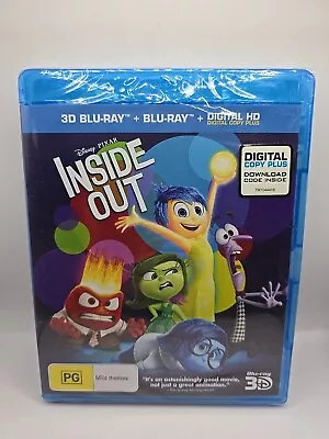 Inside Out | 3D + 2D Blu-ray + Digital Copy (Blu-ray 2015) Brand New - Free S B3 • $24.95