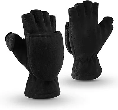 OZERO Winter Gloves 3M Thinsulate Fingerless Convertible Thermal Mittens Windpro • $40.20