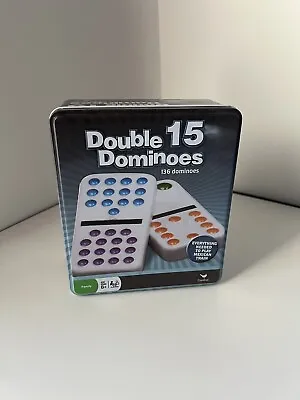 Double 15 Color Dot Dominoes In A Collectors Tin Styles Will Vary • $19.99