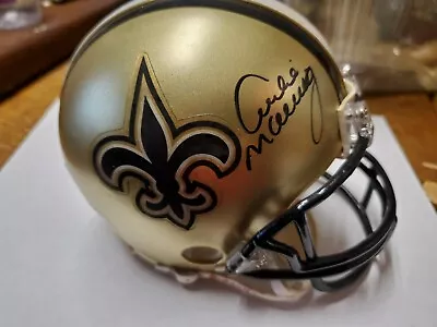 Autographed Mini Helmet Archie Manning New Orleans Saints Mounted Memories Coa • $375