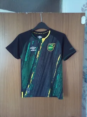 Jamaica FC Kids Unisex  Size12:Reggae Boys Umbro V Neck Short Sleeve Pit To Pit • £20