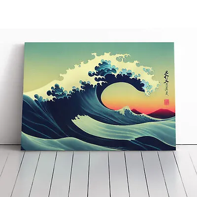 £22.95 • Buy Crashing Japanese Wave Vol.3 Canvas Print Wall Art Framed Large Picture Painting