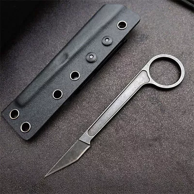 Outdoor EDC 440C Stainless Steel Camping Knife W/ K Sheath Pocket Cutter Tool • $17.55