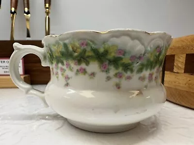 Antique Porcelain Multicolor Floral Mustache Shaving Mug • $20.99