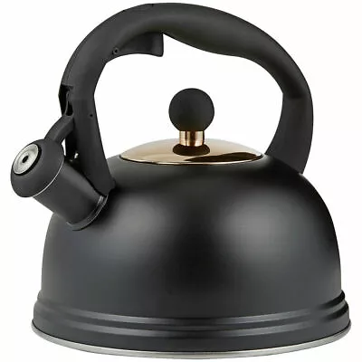 Typhoon Living Typhoon Stove Top Whistling Kettle 1.8L Suits All Cook Tops Black • $62.50
