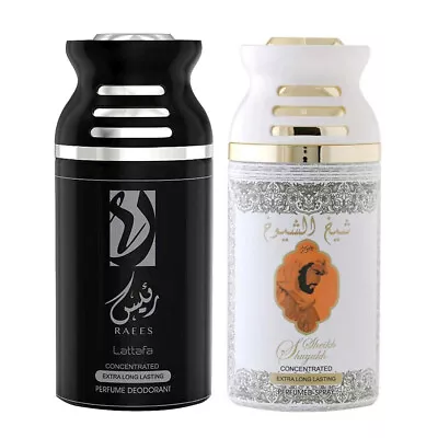 Lattafa Raees & Sheikh Al Shuyukh Khusoosi Deodorant Spray  Pack Of 2 Each 250ml • $25.38