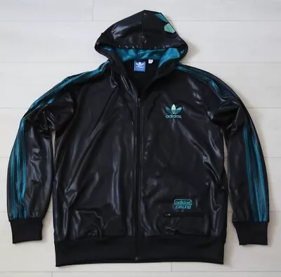 ADIDAS Tracksuit Vintage Jamaica Adicolor Firebird Jacket Rasta Retro Hood XL • £82.80