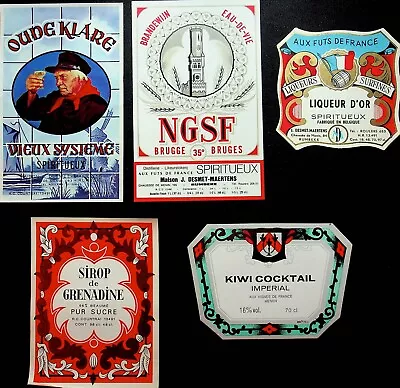 Vintage Lot Of New Unsed Five Wine Labels For Framing - A12-27 • $13