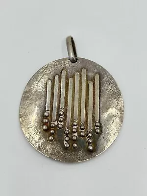 Guldvirke Sterling Silver Denmark Large Modernist Pendant 2.5” 31.3g • $99.99